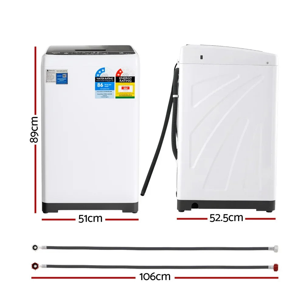 Devanti 6kg Top Load Washing Machine - White