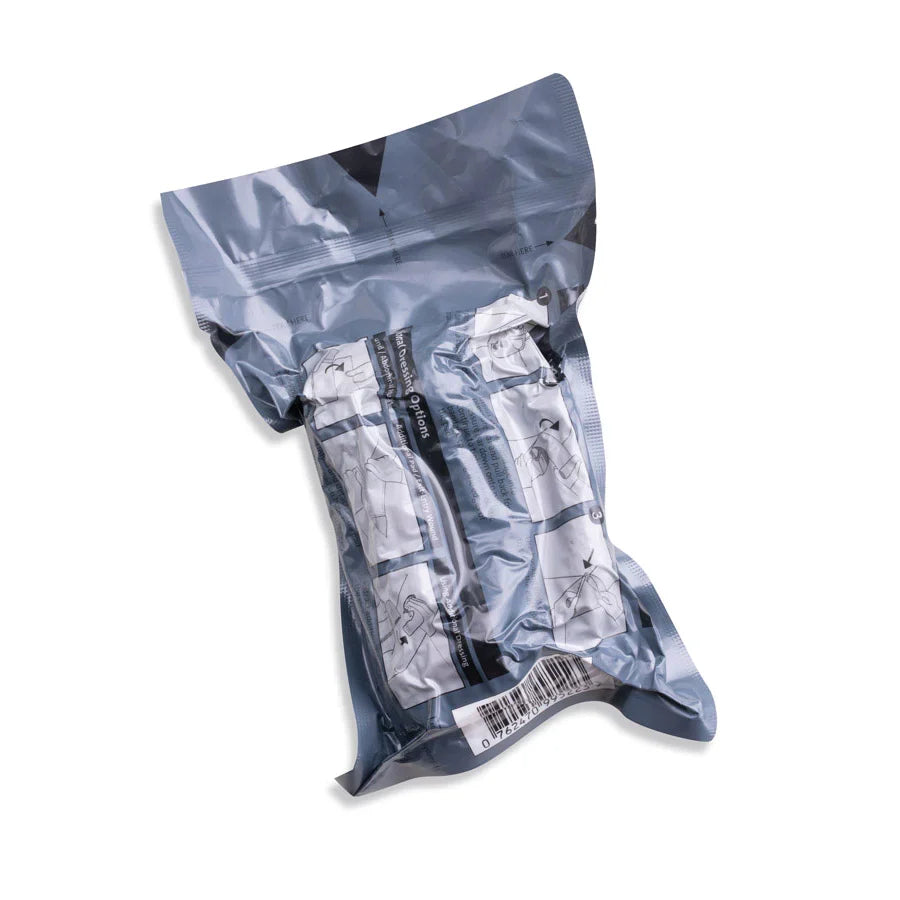 Small black trauma shears for fast clothing and bandage removal