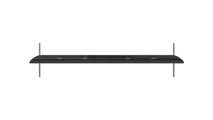 Slim black flat screen TV side view on white background, bargain electronics at Flea Market AU