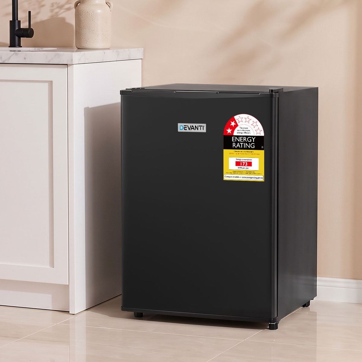 Devanti 42L Upright Freezer - Black