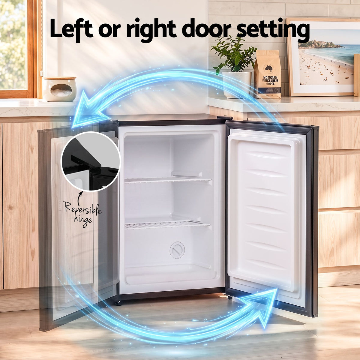 Devanti 42L Upright Freezer - Black - view 5