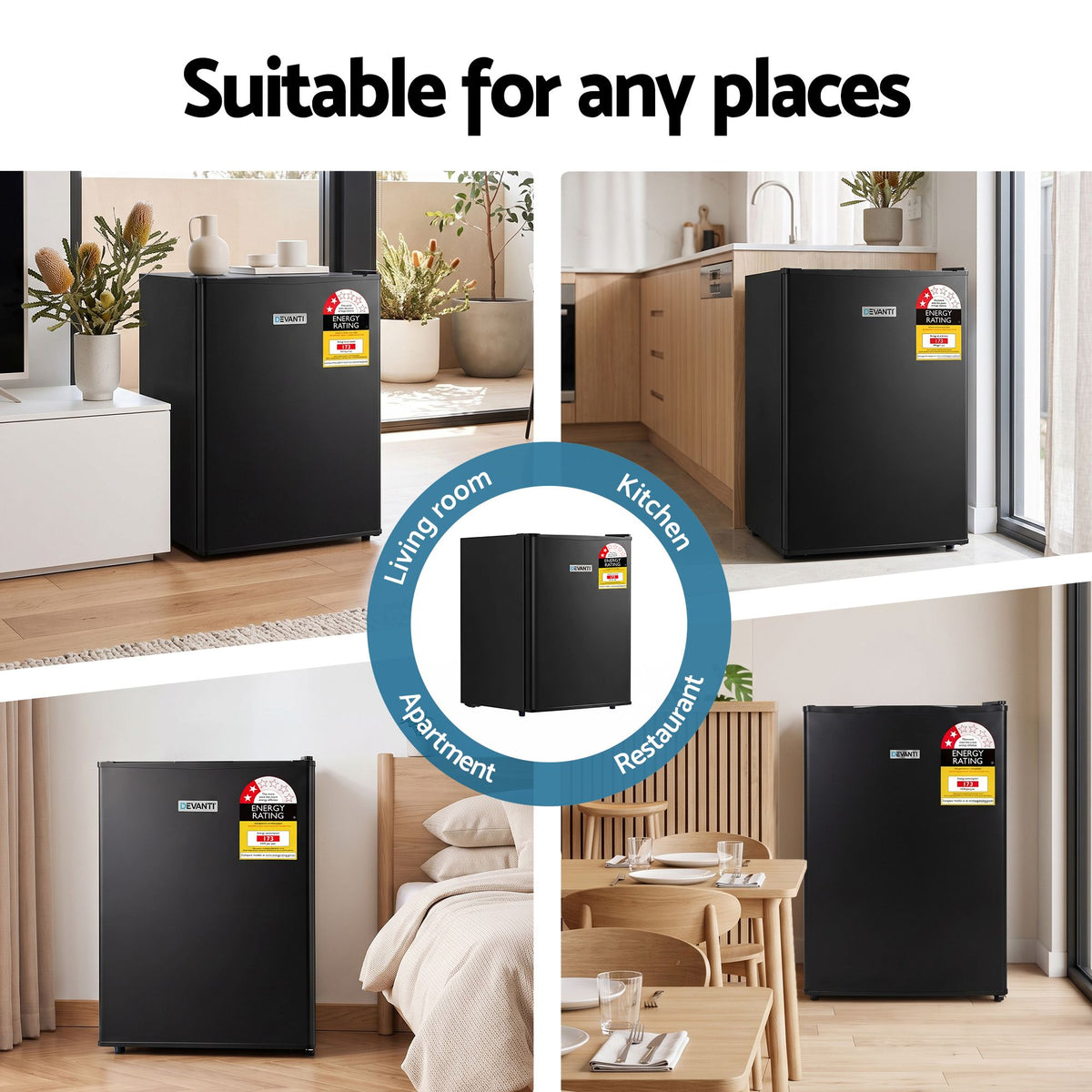 Devanti 42L Upright Freezer - Black - view 7