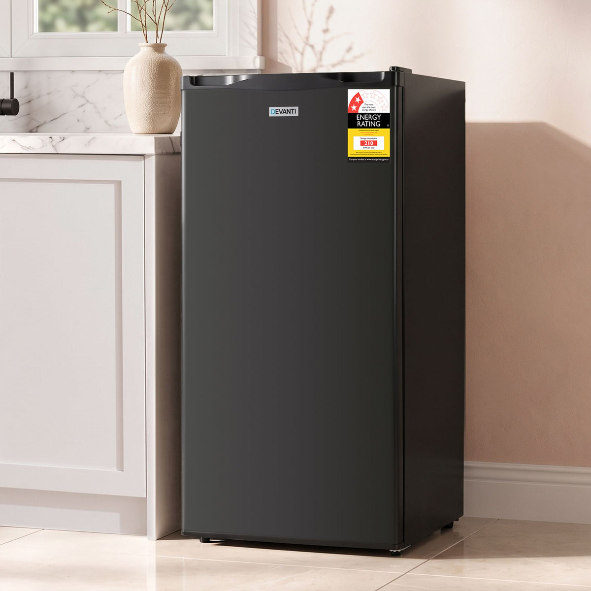 Devanti 81L Upright Freezer - Black