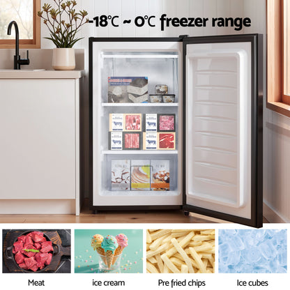 Devanti 81L Upright Freezer - Black - view 4