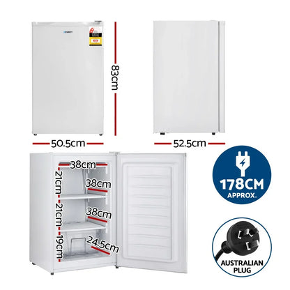 Devanti 81L Upright Freezer - White