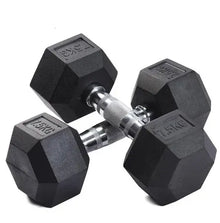Curve Fitness 12-Pair Rubber Hex Dumbbell Set & Rack | 2.5-30kg