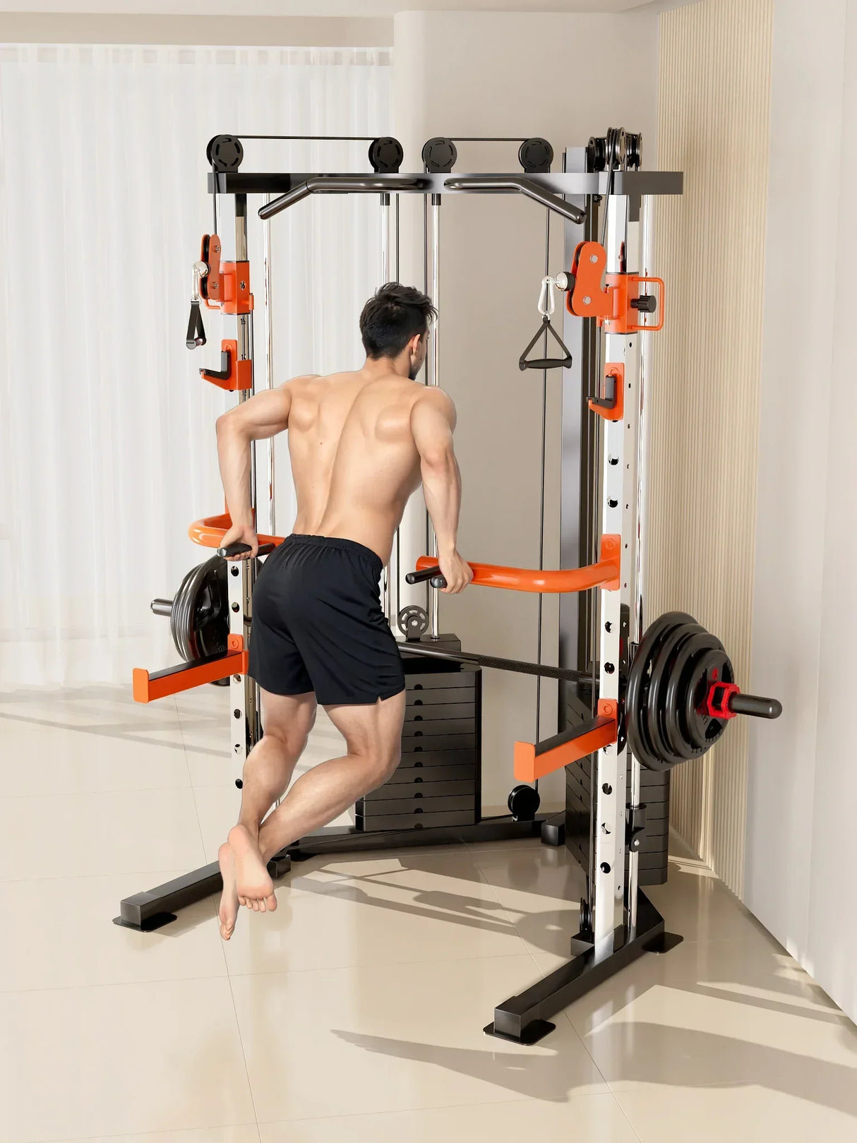 SmartFit C3 Max Multi-Functional Trainer 130kg - Smith Machine with Pin-Loaded Weights