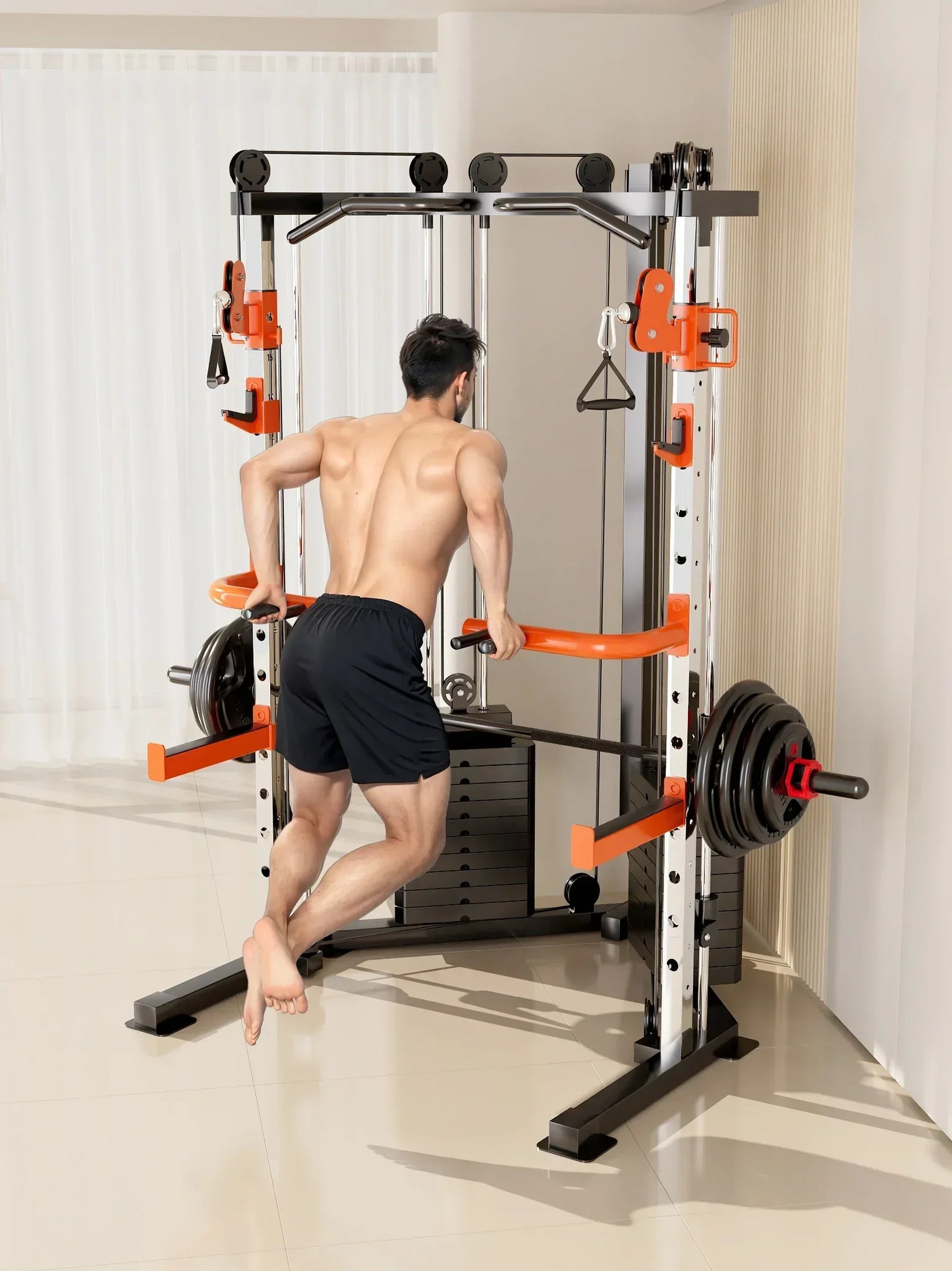 SmartFit C3 Max Multi-Functional Trainer 130kg - Smith Machine with Pin-Loaded Weights