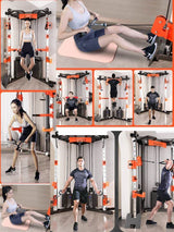 SmartFit C1 Max Cable Crossover Station 130kg - Multi-Functional Gym with Bench, Barbell & 100kg Weights