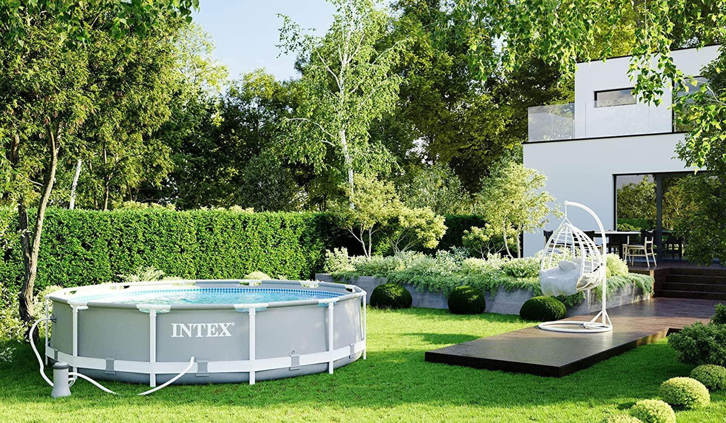 Intex 366x76cm Prism Frame Pool - 12ft Metal Frame Above Ground
