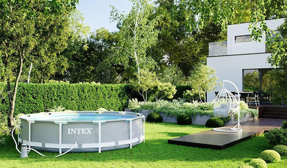 Intex 366x76cm Prism Frame Pool - 12ft Metal Frame Above Ground