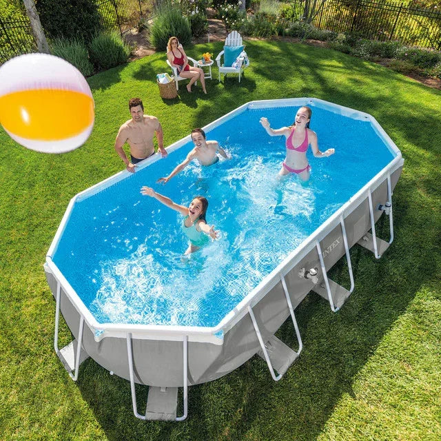 Christmas Special: Intex 16ft Prism Frame Pool + FREE Bestway Pool Volleyball Set