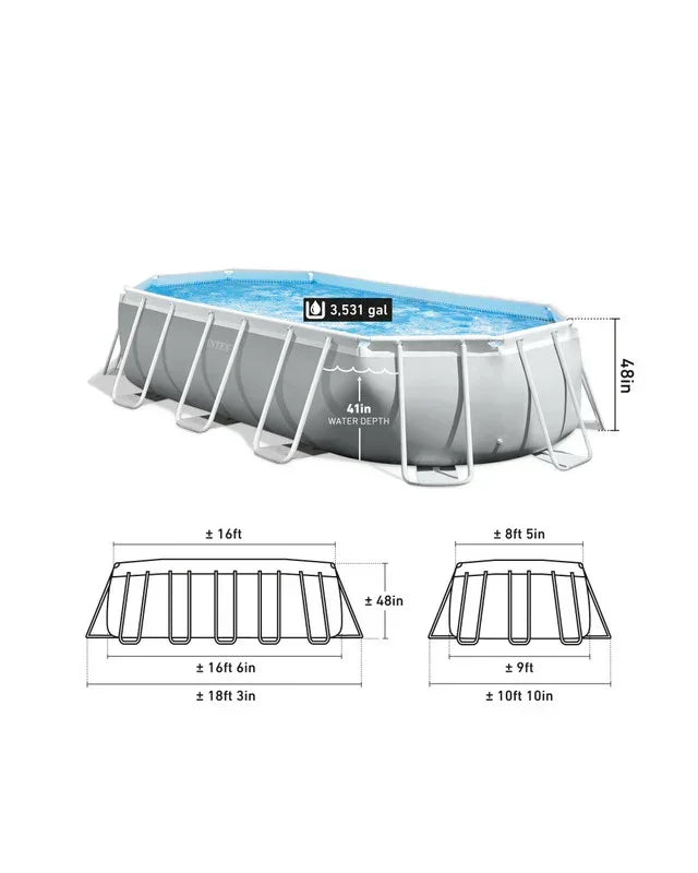 Christmas Special: Intex 16ft Prism Frame Pool + FREE Bestway Pool Volleyball Set