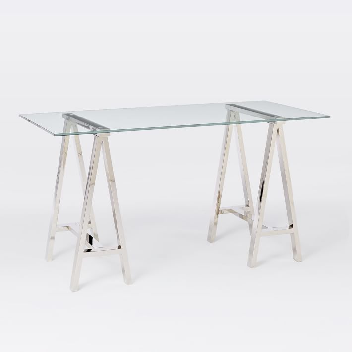 Stainless Steel and Tempered Glass Dining Table 150x80x77cm