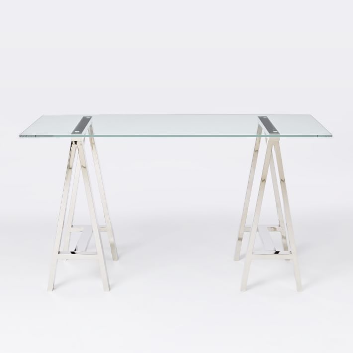 Stainless Steel and Tempered Glass Dining Table 150x80x77cm
