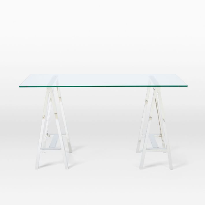 Stainless Steel and Tempered Glass Dining Table 150x80x77cm