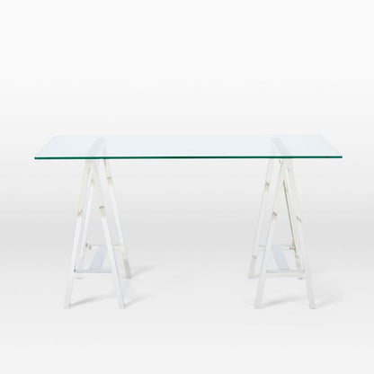 Stainless Steel and Tempered Glass Dining Table 150x80x77cm