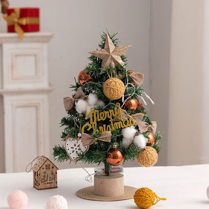 mini desktop Christmas tree, flocked pink Christmas tree, Christmas tree set, Christmas decorations, DIY Christmas tree, Christmas gift, office Christmas decor, festive tabletop tree - Christmas - Size 3