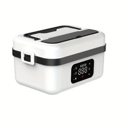 White electric lunch box with digital display on Stacks Warehouse online bargain store