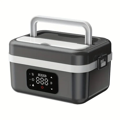 Portable electric lunch box with digital display and handle, bargain find at Stacks Warehouse AU