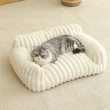 White Comfortable Cat Sofa - Breathable Soft Bed for All Seasons