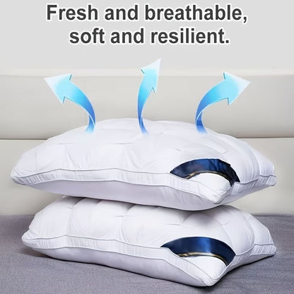 Luxury Quilted Pillow White High Profile 900g