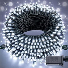 LED White Christmas Lights Outdoor, String Lights Plug in | Extendable, 8 Modes Christmas Tree Light, Timer, Durable, for Room Garden Patio Porch Wedding Christmas Halloween Decoration - White - Size 20m 200-LED Light String with 3m Extension Cable