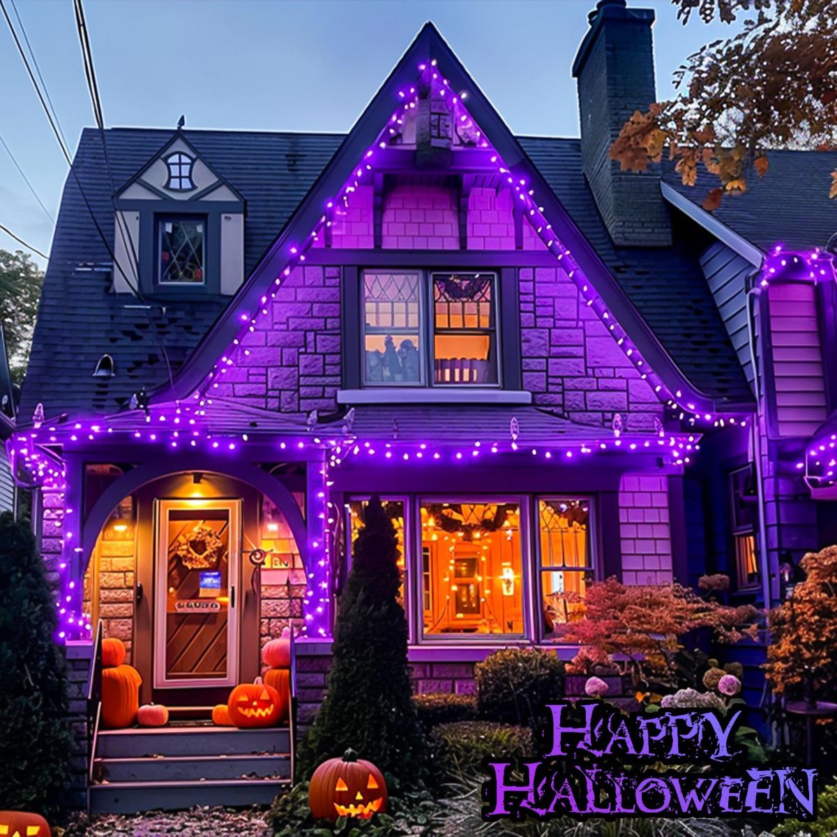 LED White Christmas Lights Outdoor, String Lights Plug in | Extendable, 8 Modes Christmas Tree Light, Timer, Durable, for Room Garden Patio Porch Wedding Christmas Halloween Decoration - Purple - Size 20m 200-LED Light String with 3m Extension Cable