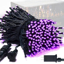 LED White Christmas Lights Outdoor, String Lights Plug in | Extendable, 8 Modes Christmas Tree Light, Timer, Durable, for Room Garden Patio Porch Wedding Christmas Halloween Decoration - Purple - Size 50m 400-LED Light String with 3m Extension Cable