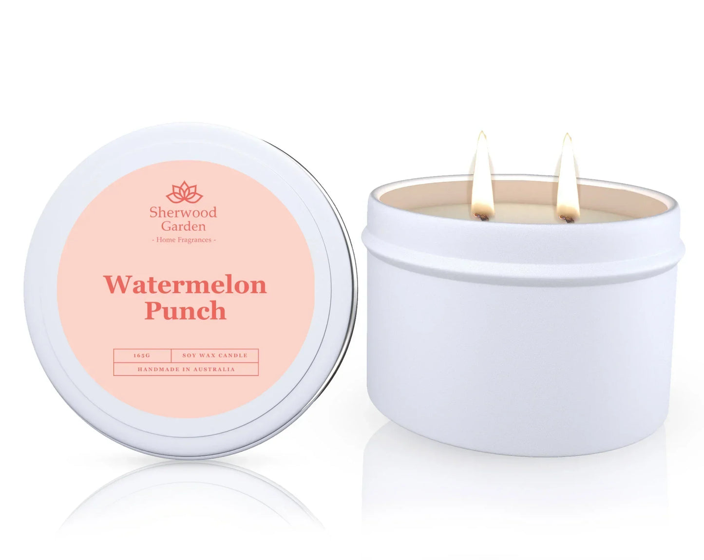 Watermelon Punch Soy Candle Tin 165g - Natural Scented Candle for Home Ambiance