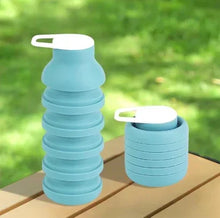 600ml Collapsible Silicone Water Bottle - Green