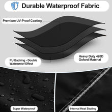 Patio Heater Cover Waterproof UV Resistant Zipper Air Vent Storage Bag 226cm Standing Heater Black