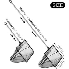 Aquarium Fish Net Telescopic 14-34cm Stainless Steel Foldable Mini