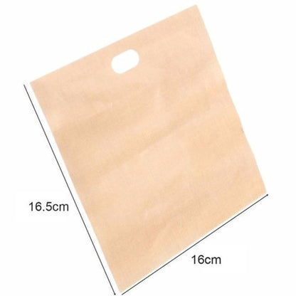 Reusable Toaster Bags Pack of 10 Non-Stick Heat Resistant Toaster & Oven Safe 16.5x16cm