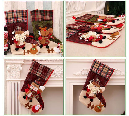 Legged Oversized Santa Christmas Stocking, Christmas Tree Hanging Ornament Gift Bag, 47*28cm