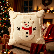 Set of 2 Christmas Cushion Covers - Large Snowman (Pillow filling not included)