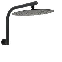 Rain Shower Head 12" 300mm Matt Black Stainless Steel WELS 3 Star