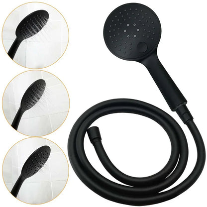 KYLINS Matt Black 9" Rain Shower Set - Twin Taps Rail & Handheld