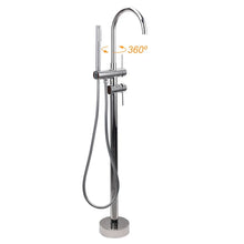 Polished Chrome Bathtub Filler Free Standing Mixer Faucet Tap Spout Handset WELS