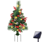 Solar Christmas Tree Garden Stake Light Outdoor LED Yard Decoration