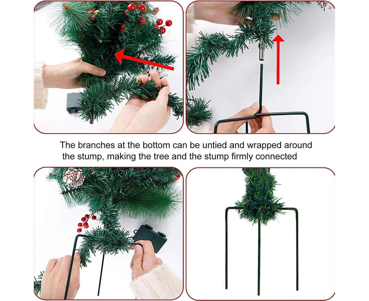 Solar Christmas Tree Garden Stake Light Outdoor LED Yard Decoration