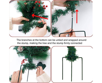 Solar Christmas Tree Garden Stake Light Outdoor LED Yard Decoration