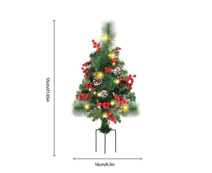 Solar Christmas Tree Garden Stake Light Outdoor LED Yard Decoration