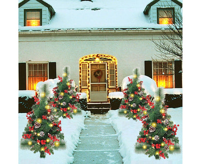 Solar Christmas Tree Garden Stake Light Outdoor LED Yard Decoration