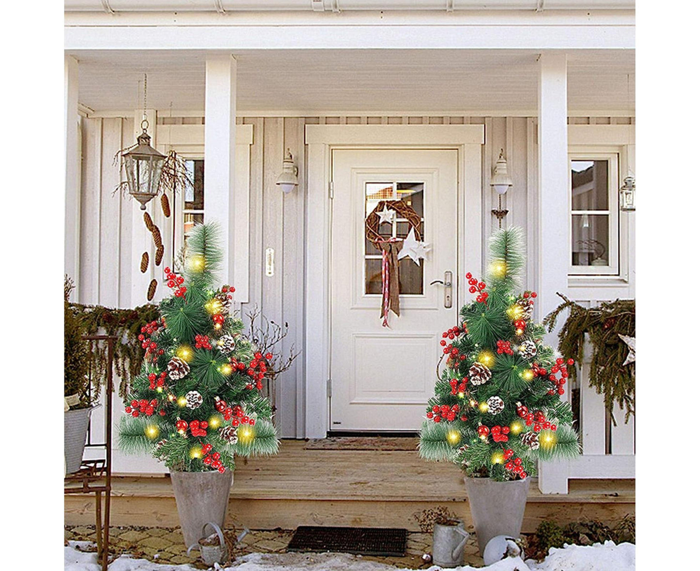 Solar Christmas Tree Garden Stake Light Outdoor LED Yard Decoration