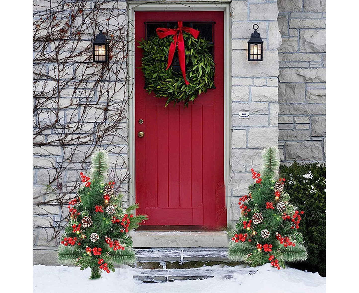 Solar Christmas Tree Garden Stake Light Outdoor LED Yard Decoration