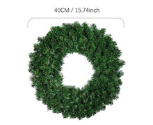 Christmas Wreaths for Front Door Outside, Wreaths for Christmas Decorations,12" Artificial Pine Christmas Wreath for Christmas Day Party - Green - 40cm