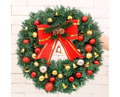 30cm Christmas Wreath with Lights, Christmas Decorations, Artificial Christmas Garland