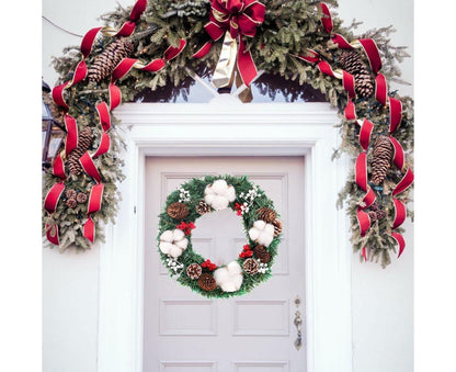 30cm Christmas Wreath, Christmas Decoration, Artificial Christmas Garland, Christmas Hanging Ornament