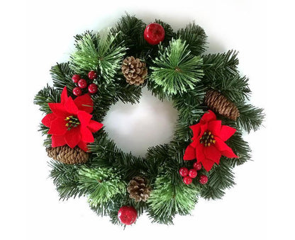 30cm Christmas Wreath, Christmas Decoration, Artificial Christmas Garland, Christmas Hanging Ornament